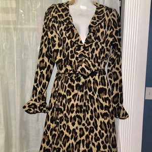Romeo & Juliet Cheetah Print Wrap Dress Medium NWT